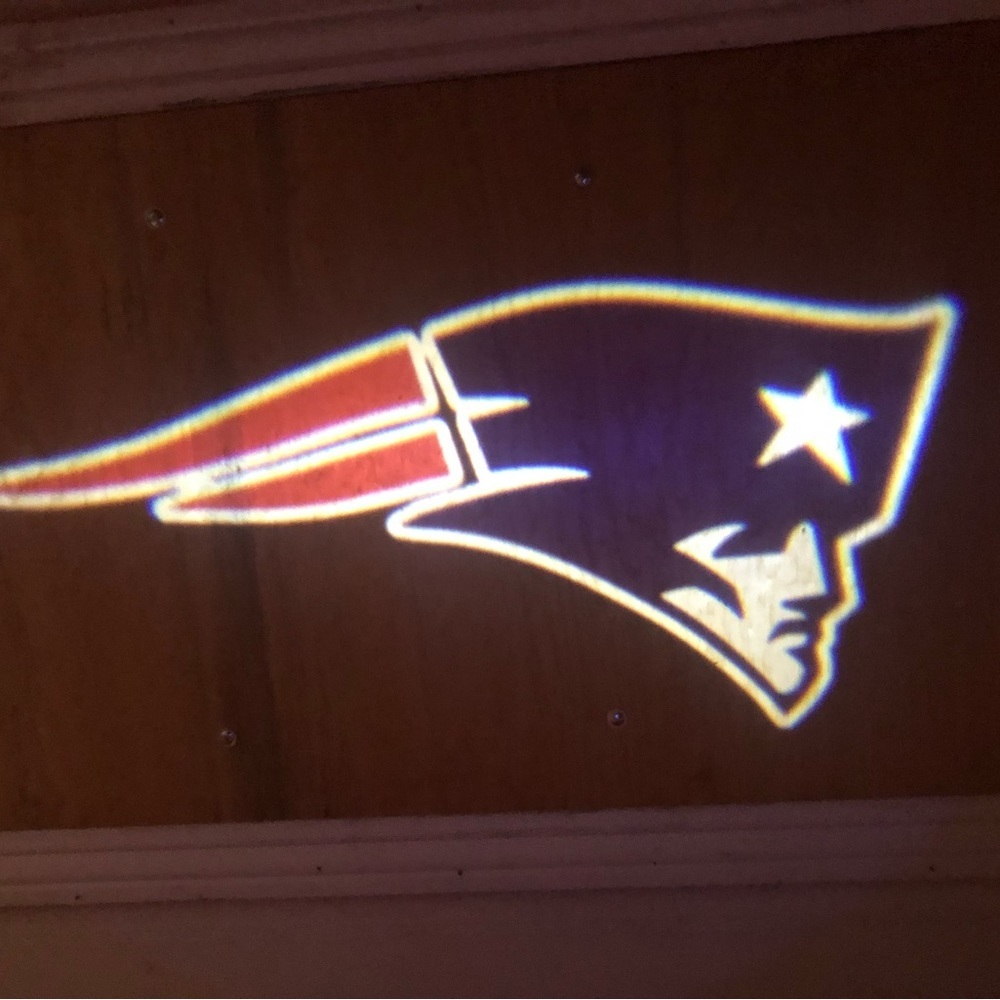 2 pcs New England Patriots NFL Car Door Projector Led Lights